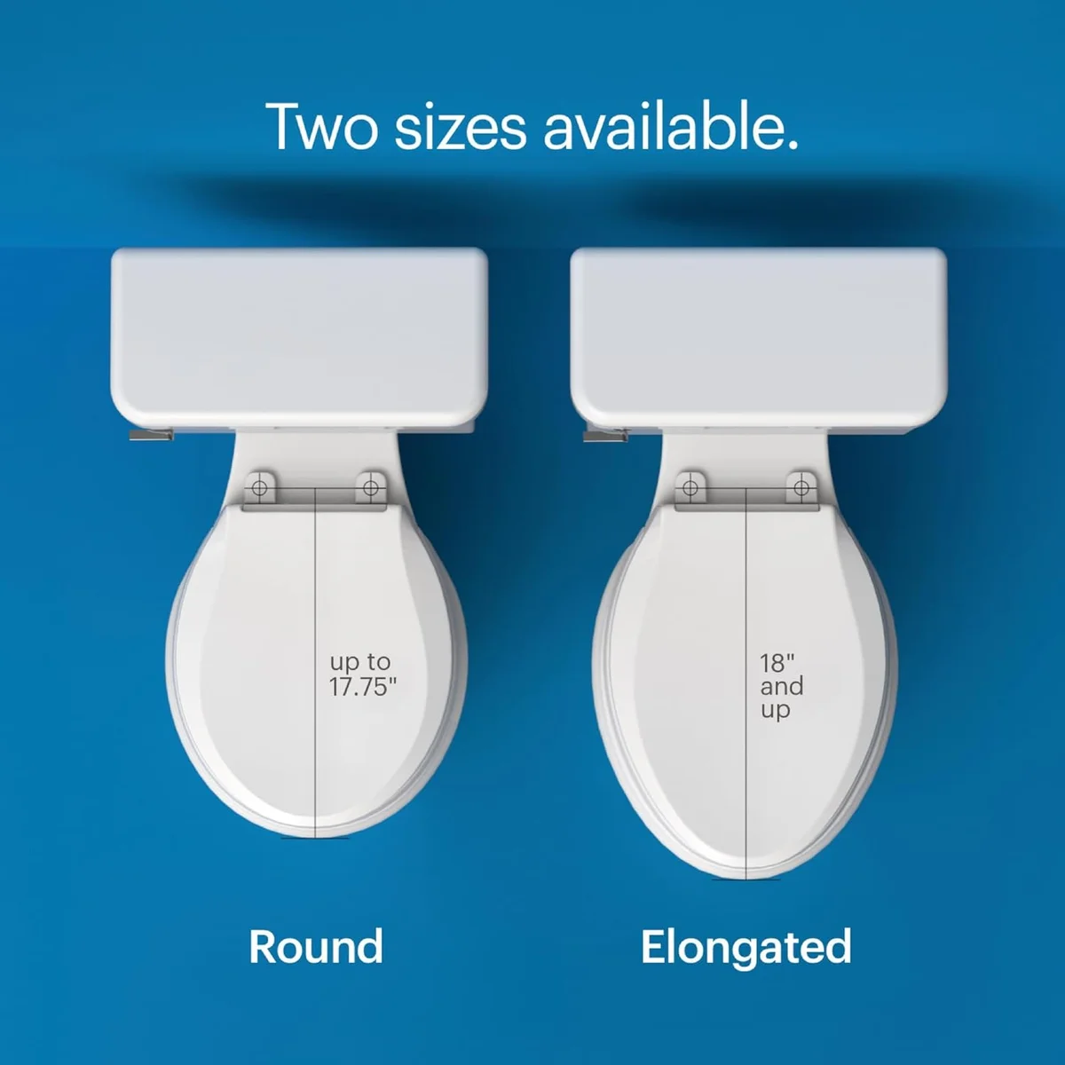 The Brondell EcoSeat lid and seat, showing the thin plastic owners describe.
