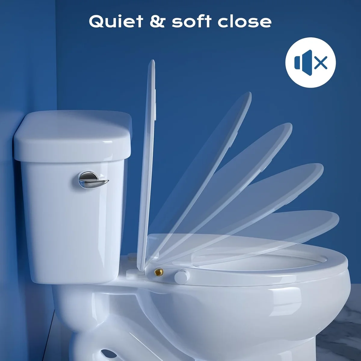 The Clirass non-electric bidet seat installed on an elongated toilet, closed and low profile.