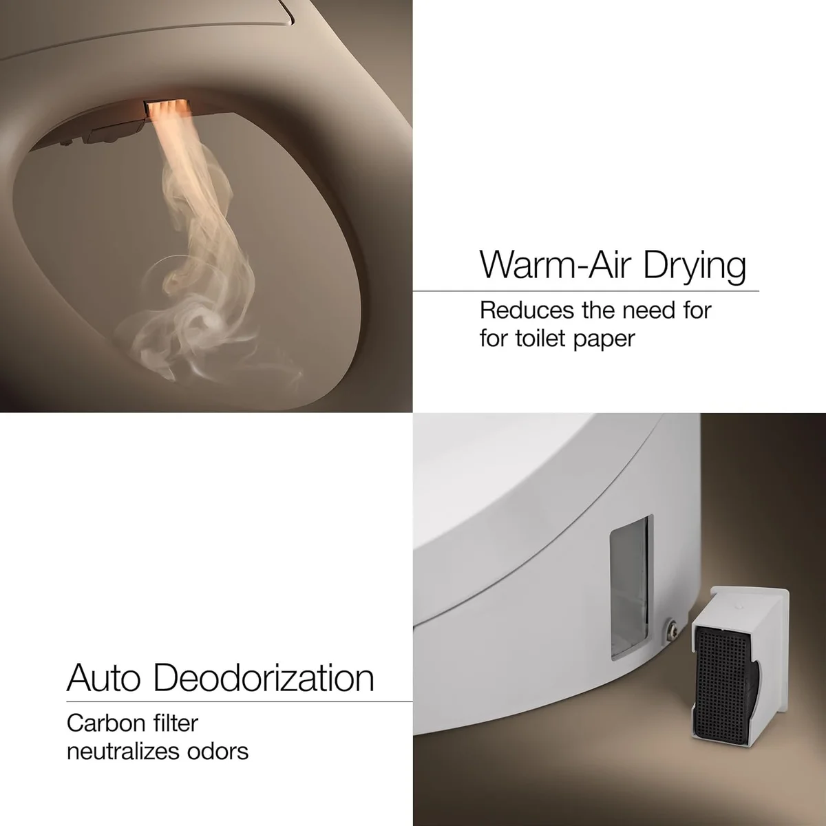 The Kohler PureWash E590 ergonomic side control panel.