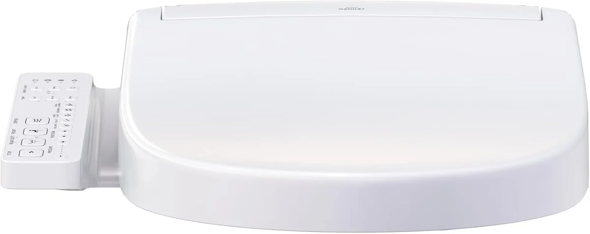 The TOTO WASHLET S2 seat profile, showing its relatively slim housing.